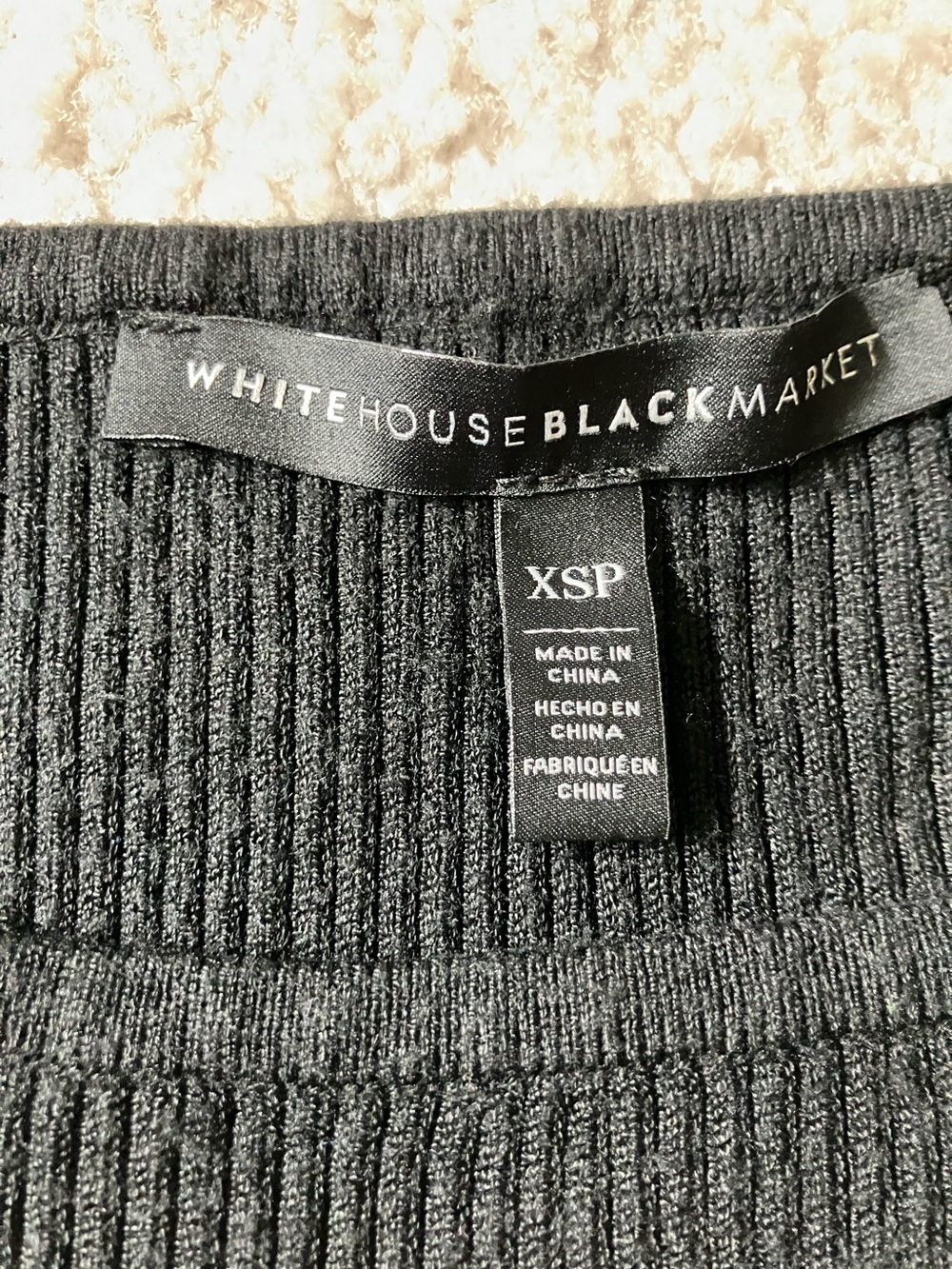 White House Black Market Black and White Striped Scoop-Neck Bell Sleeve Sweater - Picture 2 of 10